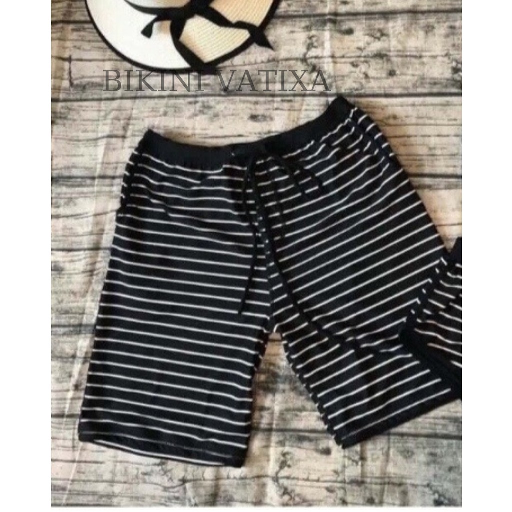 Bikini cho cặp đôi, đồ bơi đôi, cặp thun lạnh sọc đen VATIXA BKN05 | BigBuy360 - bigbuy360.vn