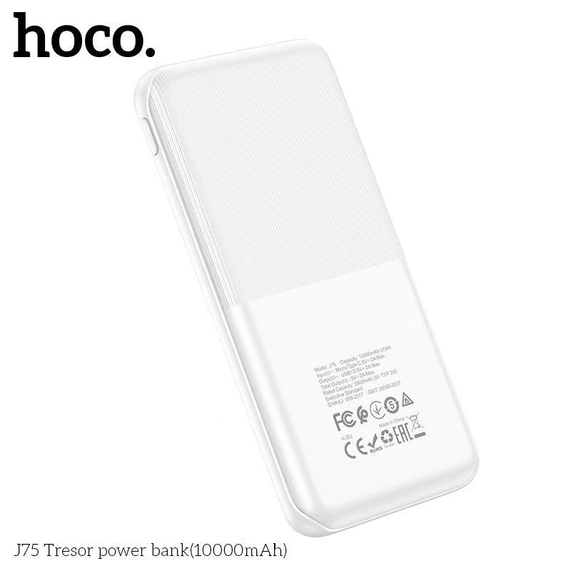 Pin sạc dự phòng Hoco J75 10.000mAh Sạc Nhanh 2 cổng USB 5V-2A - Màn LED hiển thị pin