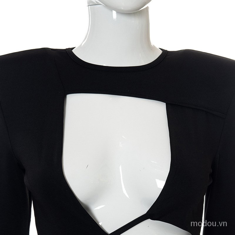 Đầm body tay dài buộc dây thời trang quyến rũ cho nữ