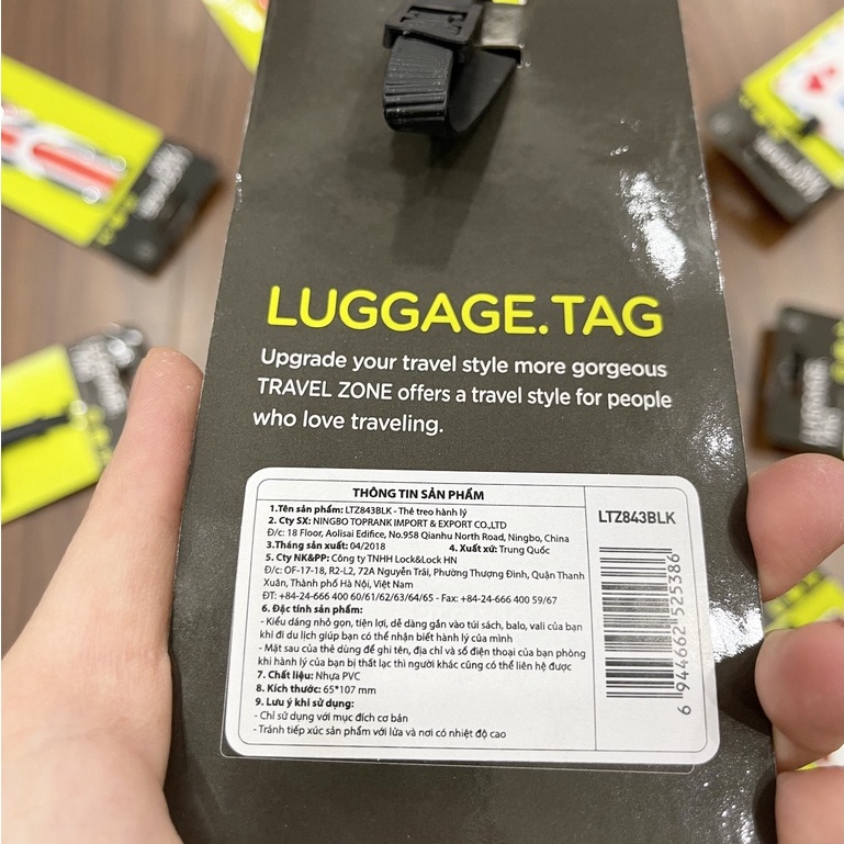 [Chính hãng] Thẻ đánh dấu hành lý LocknLock - Tag gắn vali, balo tránh nhầm lẫn thất lạc