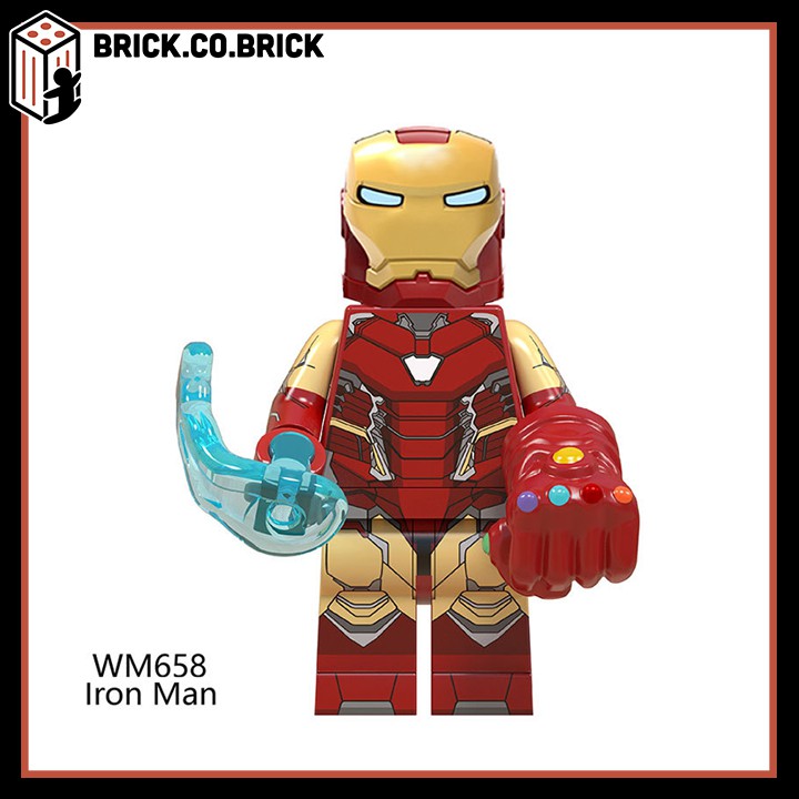 Minifigure Nhân Vật Siêu Anh Hùng Endgame- Đồ chơi Lắp Ráp Mini Super Hero- Iron Man, Thor, Captain hãng Marvels -WM6056