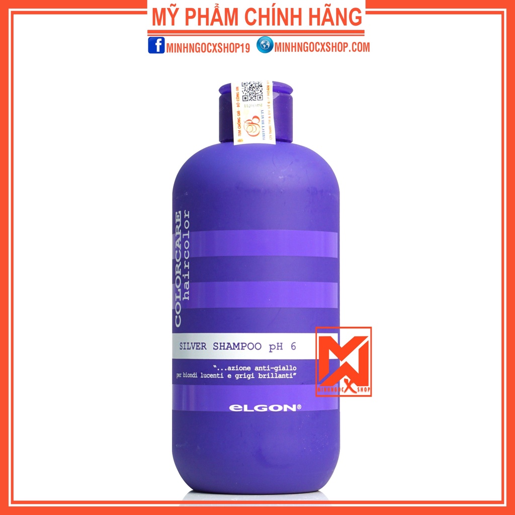 [Mã 33FMCGSALE giảm 8% đơn 500K] ELGON DẦU GỘI TÍM KHỬ VÀNG ELGON SILVER COLORCARE 300ML CHÍNH HÃNG