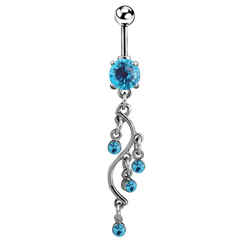 Khuyên rốn đính đá hình chữ S quyến rũ dành cho nữ