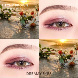 Pitchy Brown - Lens nâu tây - kính áp tròng không độ