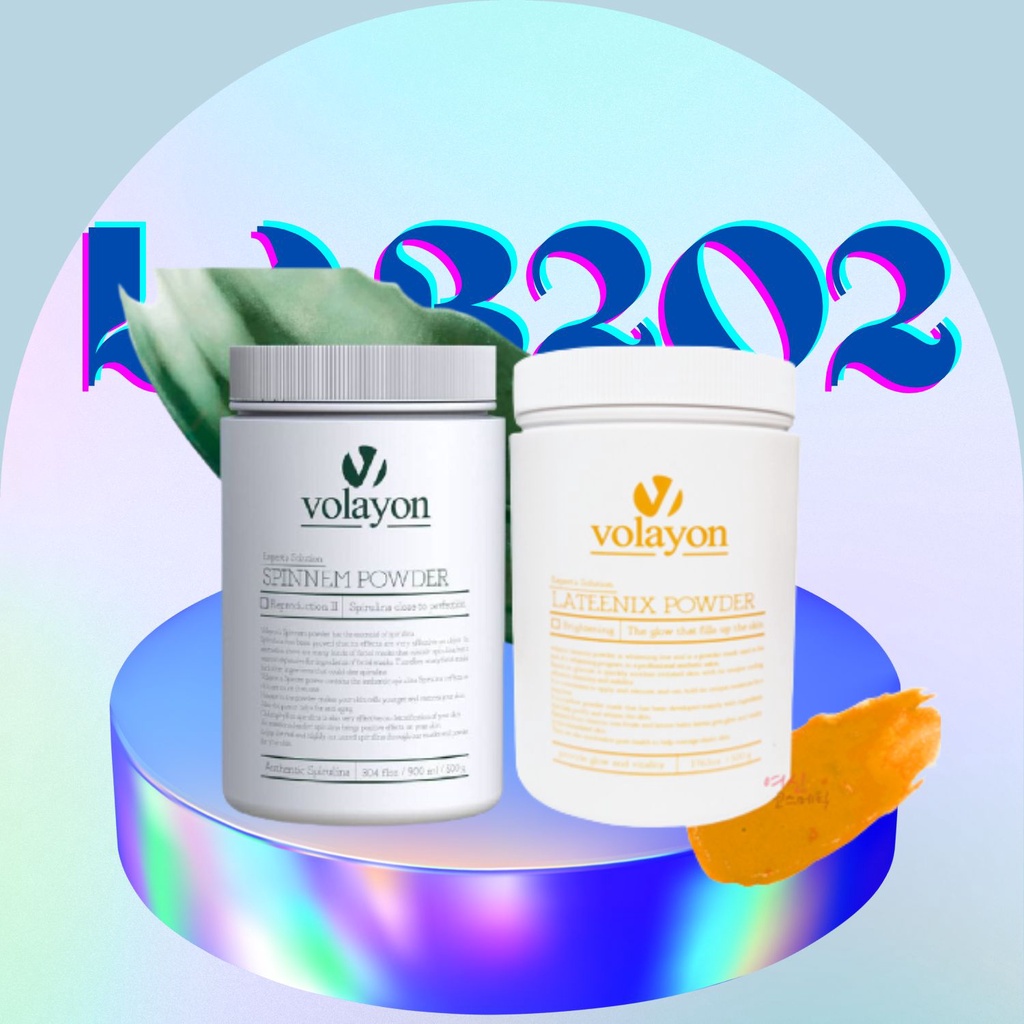 VOLAYON mặt nạ tảo xoắn cao cấp dạng bột (Spinnem / Lateenix Powder) phục hồi, làm sáng da