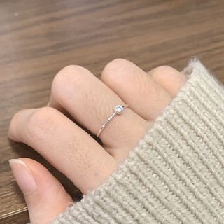 Nhẫn bạc ổ đá 2mm