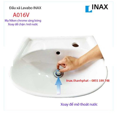 Trụ Xả lavabo, chậu rửa mặt, chặn nước dạng xoay INAX A-016V, hàng chính hãng