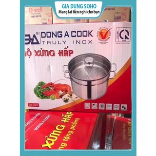 Bộ nồi xửng hấp inox Đông Á cook đáy từ