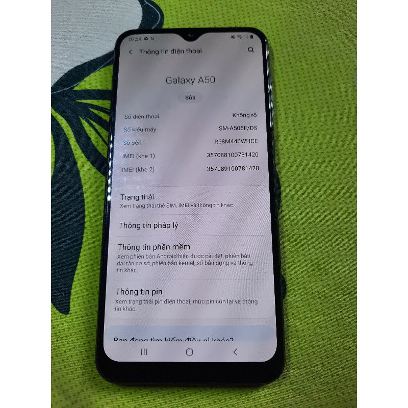 Điện thoại Samsung A50 (6/128gb) LTE Cũ