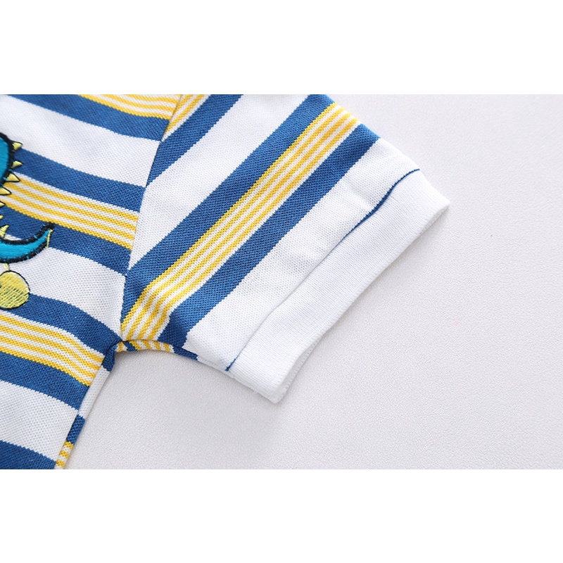 Mới Bộ Đồ Áo Thun Tay Ngắn In Hình Khủng Long Hoạt Hình Dành Cho Bé Trai