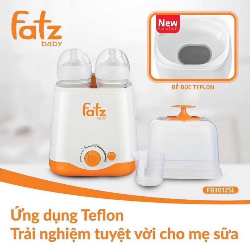 Máy hâm sữa/ tiệt trùng 2 bình cổ rộng Fatz