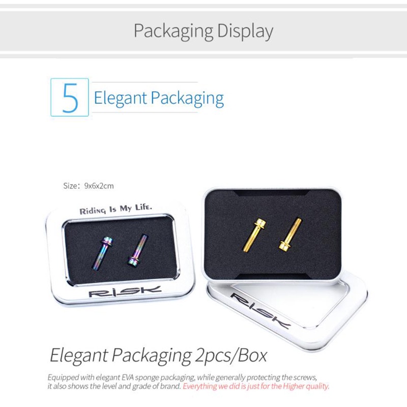 Set 2 Kẹp Cố Định Khung Sườn Xe Đạp Leo Núi Kích Thước M5X18mm