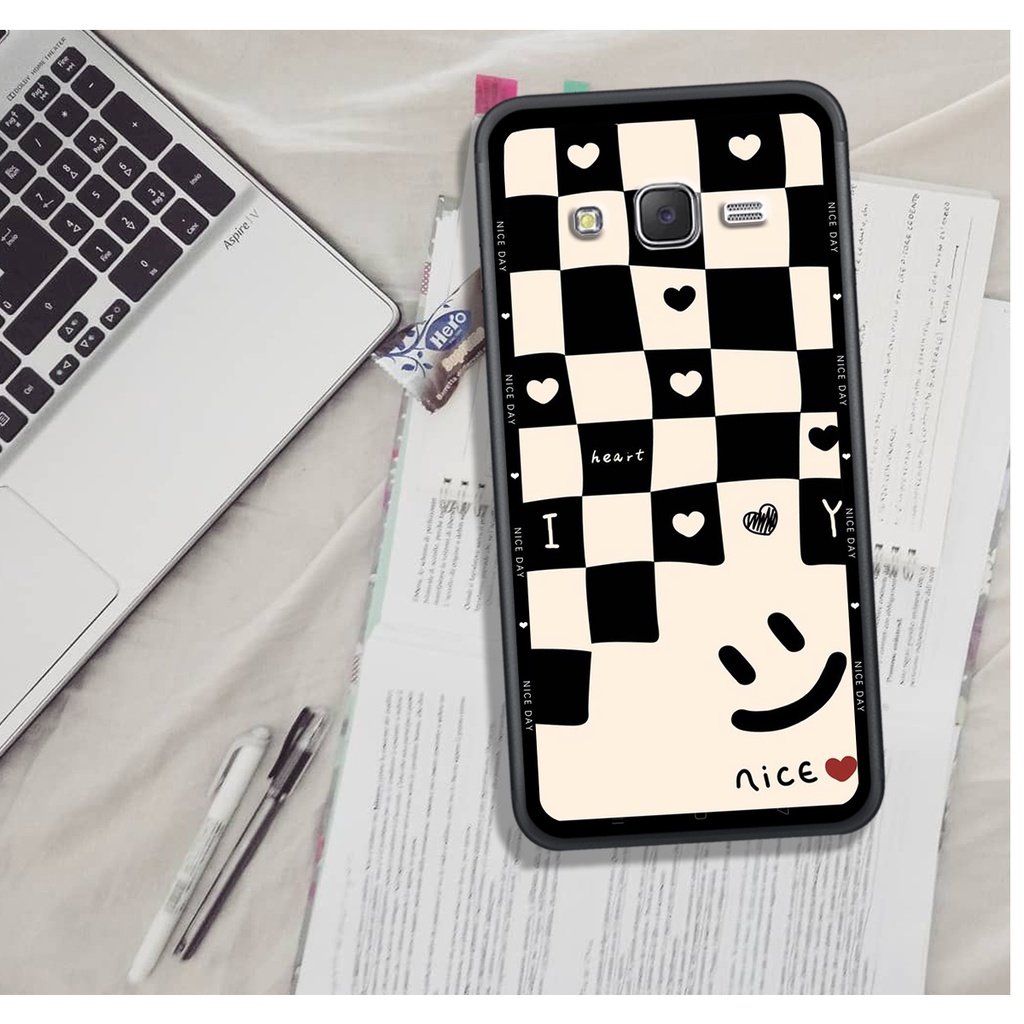 Ốp Lưng Samsung J1 2016 - J2 Prime - J5 2015 - J7 2015 , In Hình &quot;Black Heart&quot; Phong Cách Đẹp.
