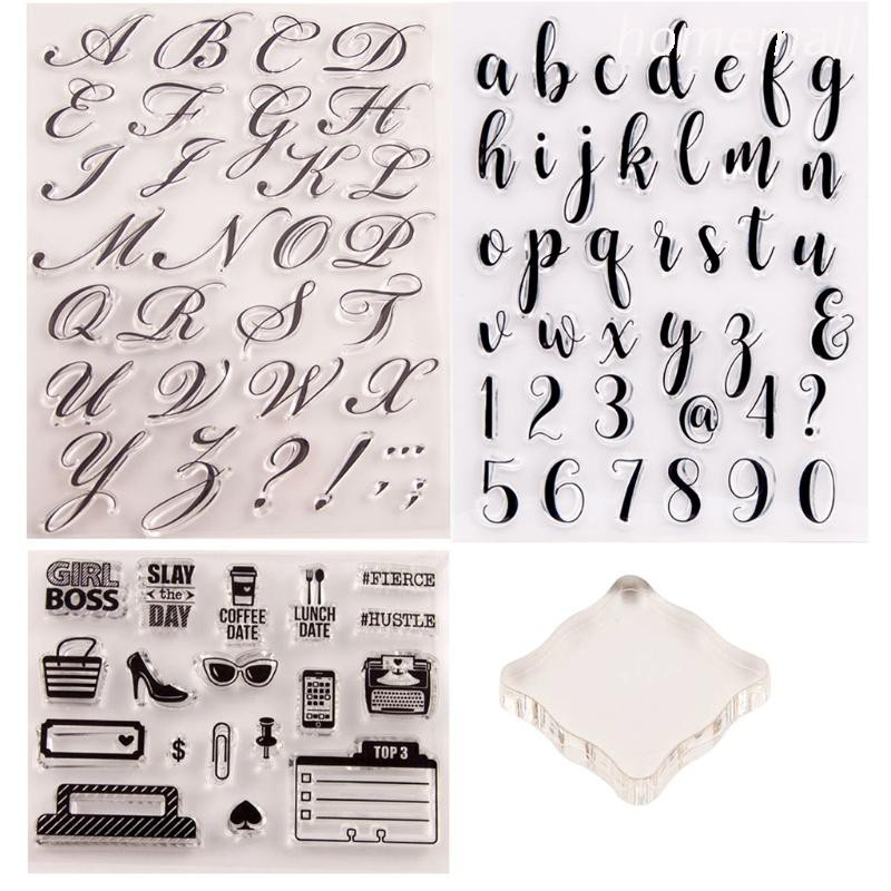HO Alphabet Fondant Cake Stamp with Back Plate for Cookies Biscuit Decorating Tool Card Making DIY Scrapbooking