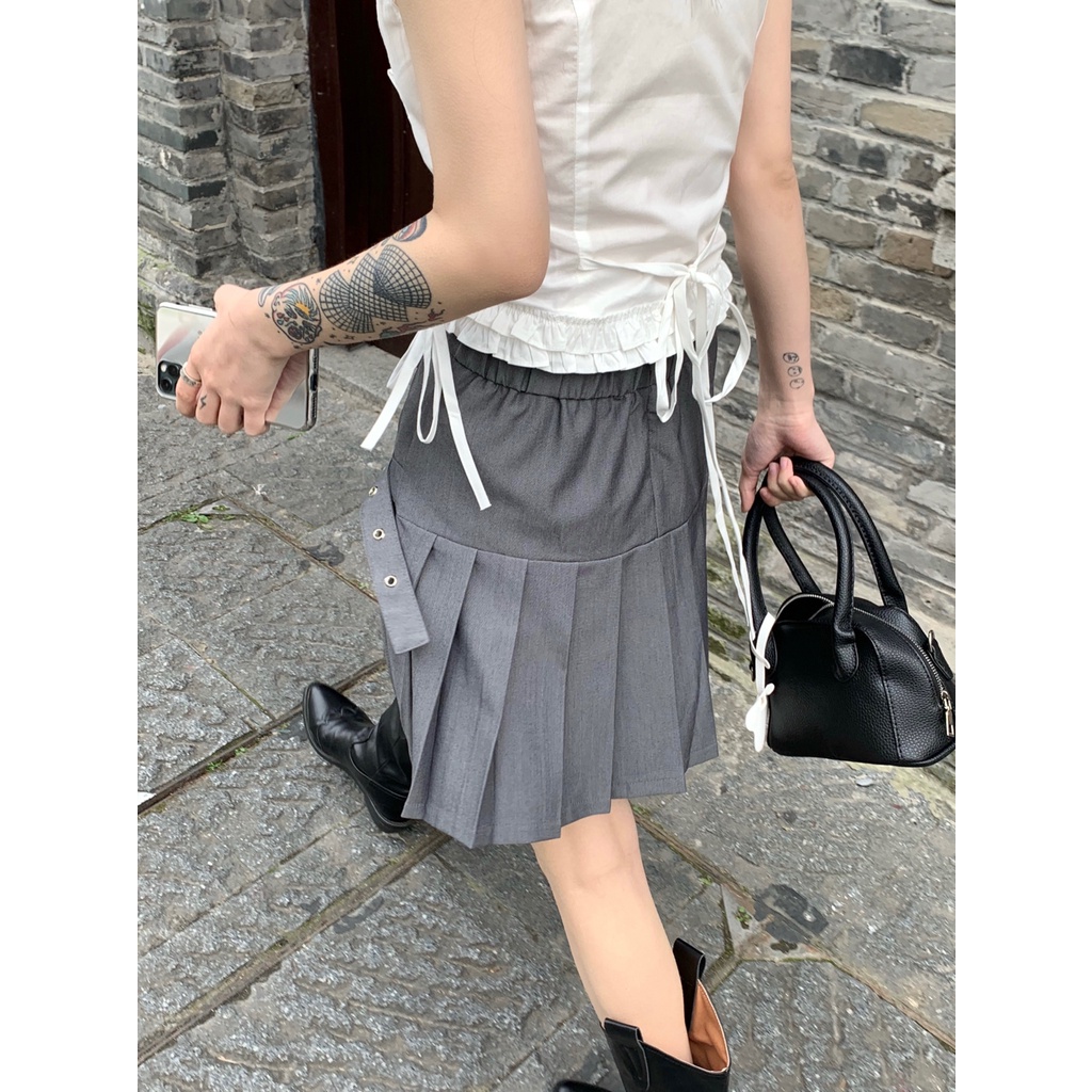 Áo vest màu trắng dây rút ren tươi mát phong cách nữ sinh | BigBuy360 - bigbuy360.vn