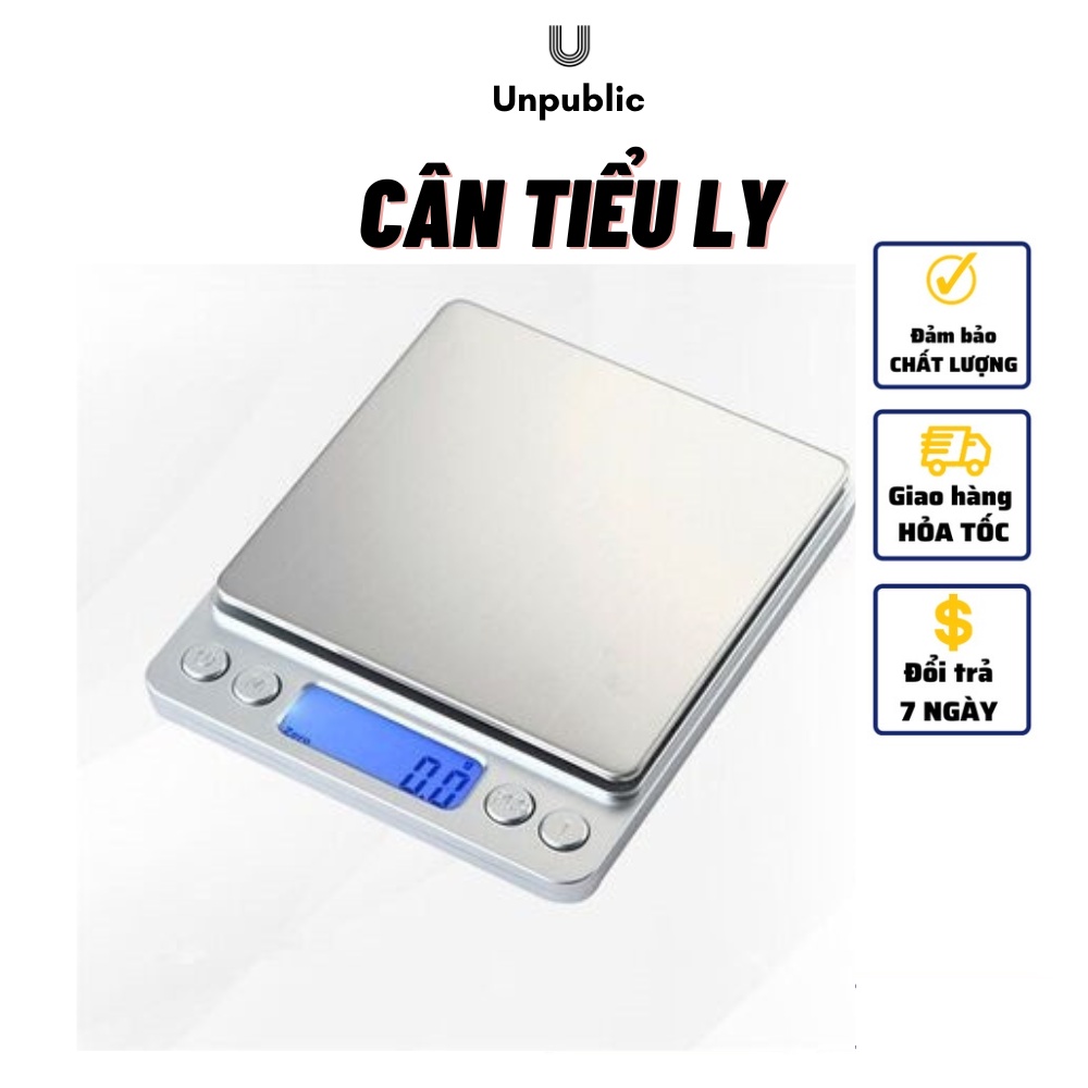 Cân tiểu ly điện tử mini Unpublic định lượng 1g - 1kg