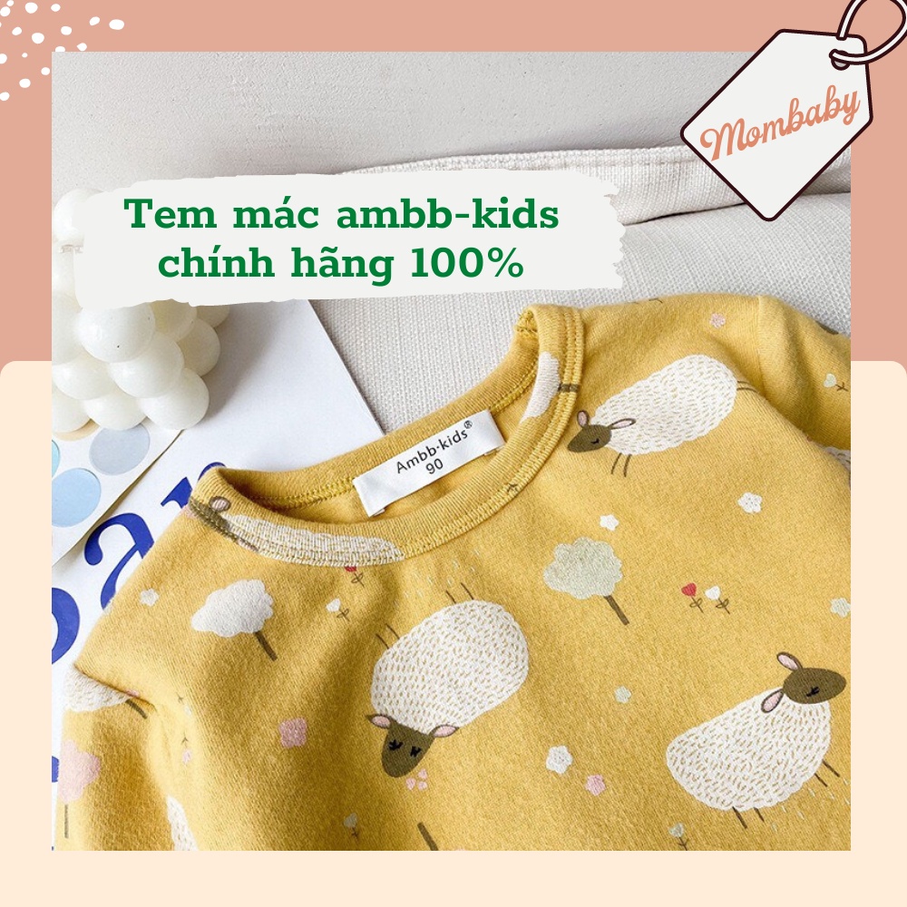 🌬BỘ DÀI COTTON HOẠ TIẾT THU ĐÔNG CHO BÉ TRAI, BÉ GÁI HÃNG AMBBKIDS