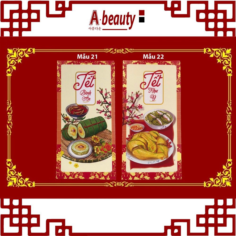 Combo 10 phong bao lì xì mẫu MỚI tết tân sửu 2021,túi lì xì giấy couche dày đẹp đựng vừa tờ tiền 500k - A.Baeuty