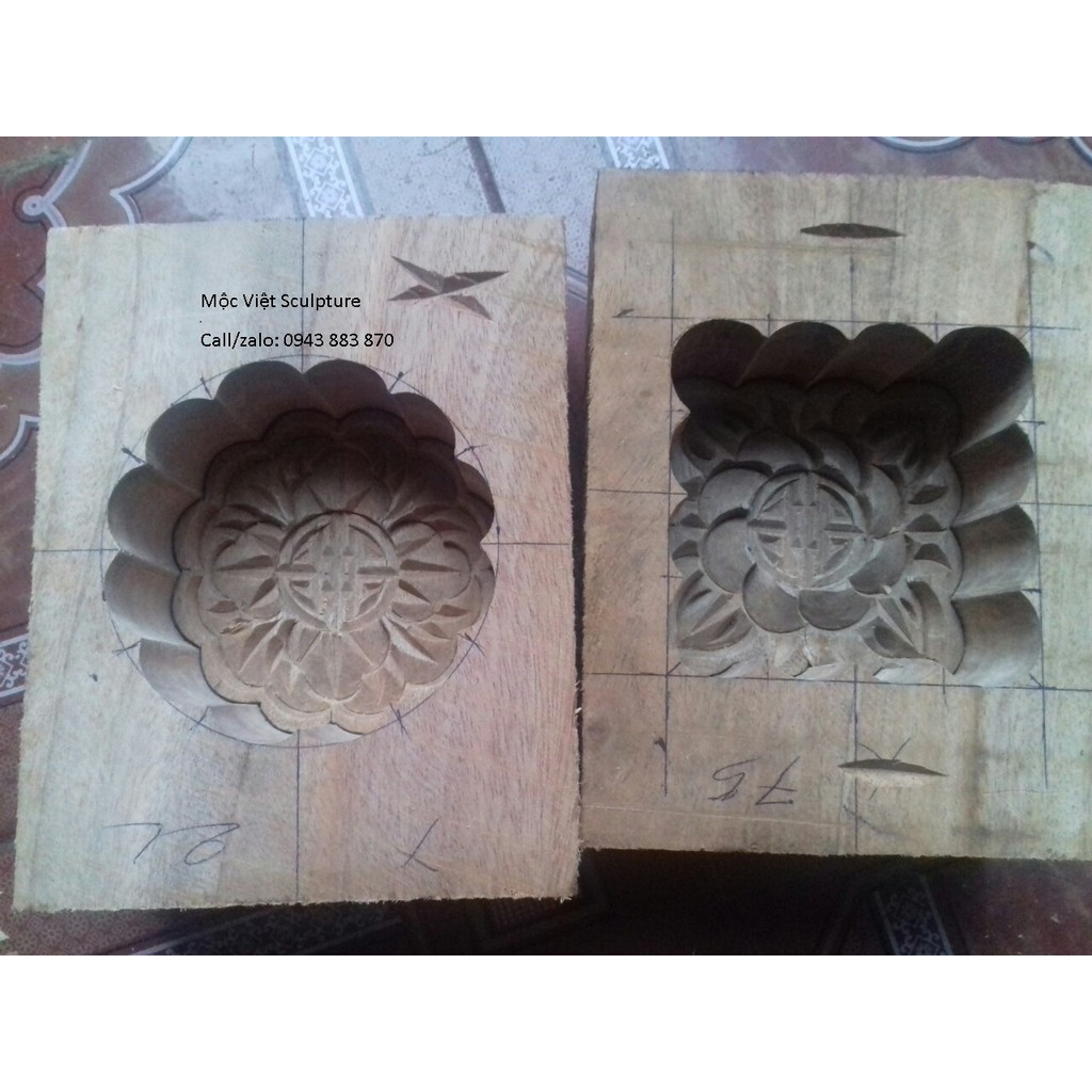 Khuôn bánh trung thu hoa - cải tiến