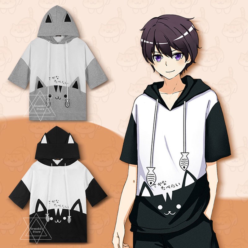 Áo hoodie tay dài hóa trang nhân vật hoạt hình Neko Atsume Pusheen mới