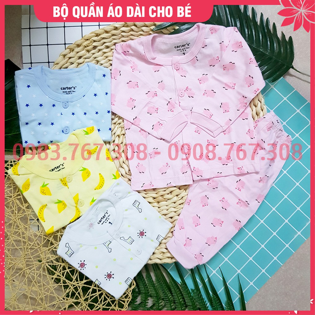 Bộ Quần Áo Dài Tay Cotton Carter In Họa Tiết Dễ Thương Cho Bé - Hàng Việt Nam