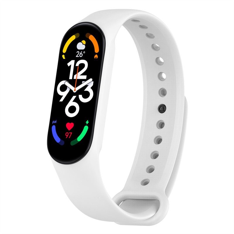Dây Đeo Thay Thế Chất Liệu Silicon Màu Trơn Cho XiaoMi Mi Band 3 4 5 6 7 miband3 miband4 miband5 miband6 miband7