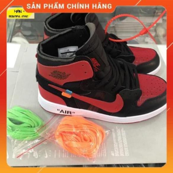 Xả Chính Hãng hàng cao cấp Giày senaker AIR JORDAN 1 off white đỏ đen " x '\