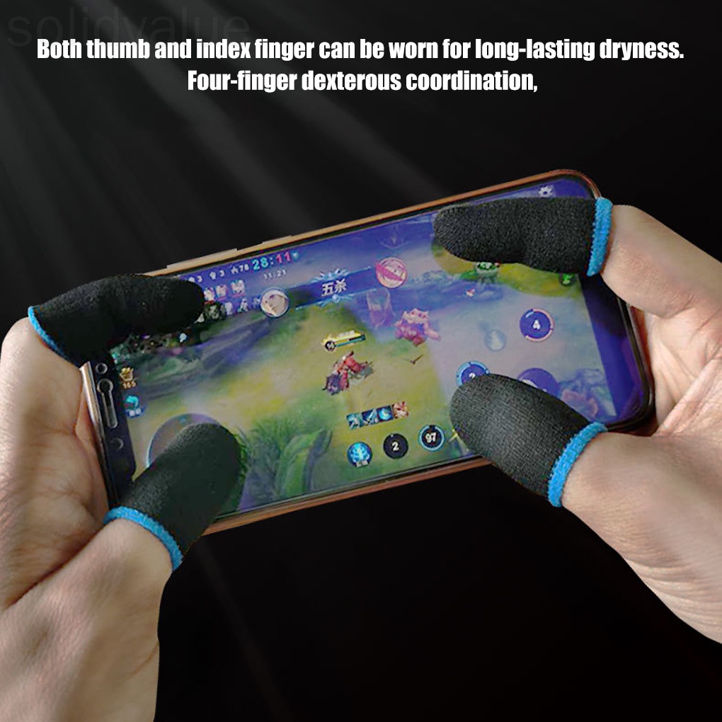 2 Găng tay chơi game chất liệu dệt kim chống mồ hôi thoải mái tiện dụng
