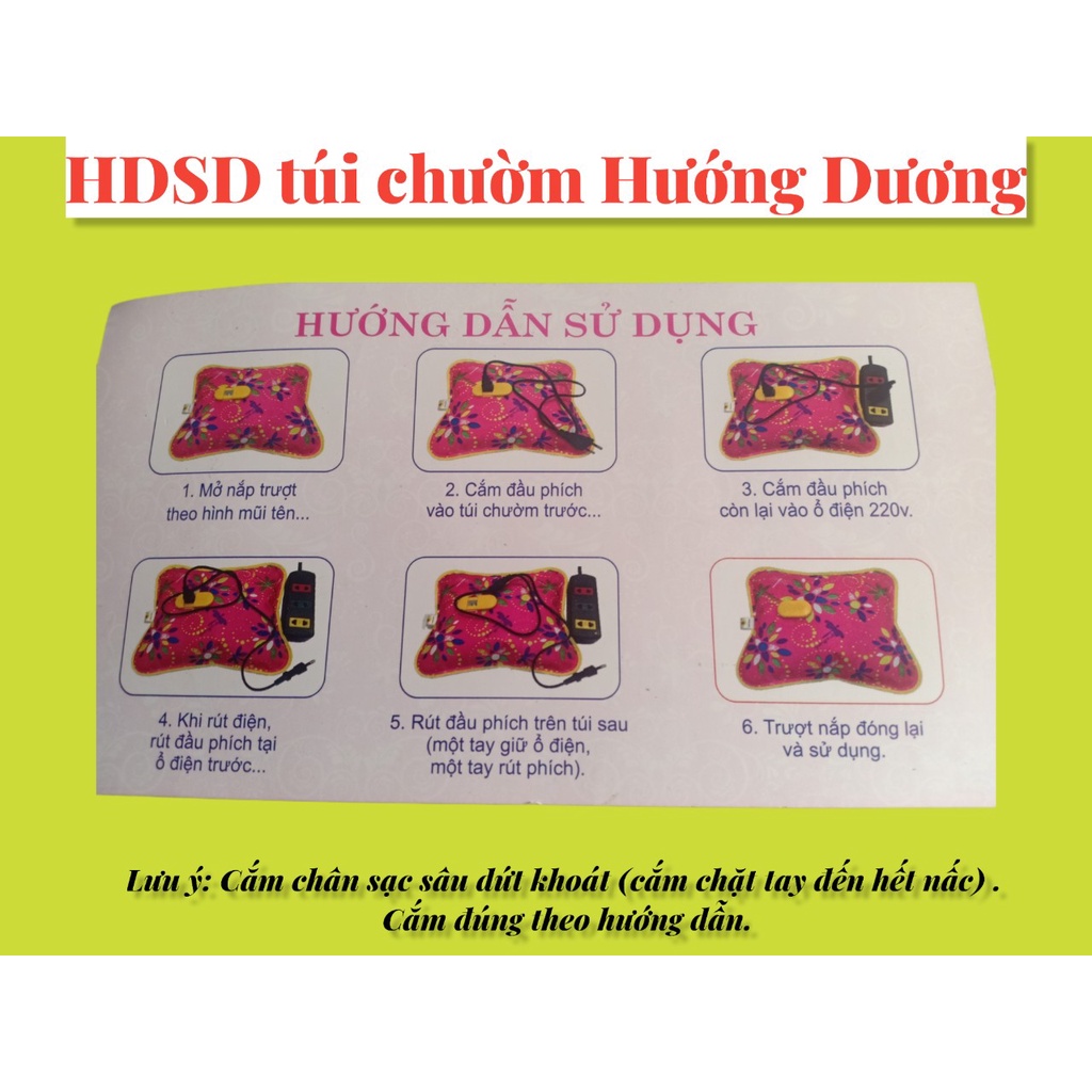 Túi chườm đa năng cắm điện Hướng Dương các size mini - vừa - lớn chườm lạnh sưởi ấm giảm đau bụng kinh