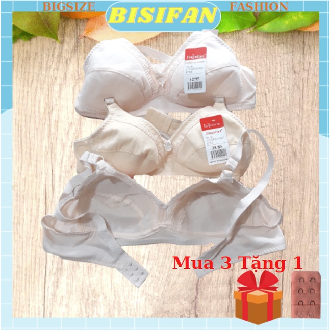 Aó ngực mỏng không gọng Không mút A688 dây nhỏ mặc nhà chất cotton CUP B big size cho bà già bà bầu người béo mập