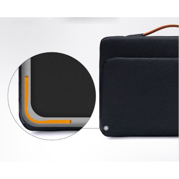 TÚI XÁCH CHỐNG SỐC TOMTOC (USA) BRIEFCASE MACBOOK PRO 13 INCH màu đen | BigBuy360 - bigbuy360.vn