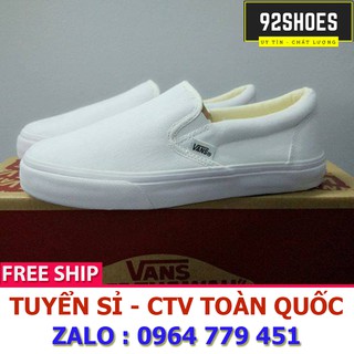 [ Free ship] Giày thể thao lười slip on trắng ( hàng đẹp)