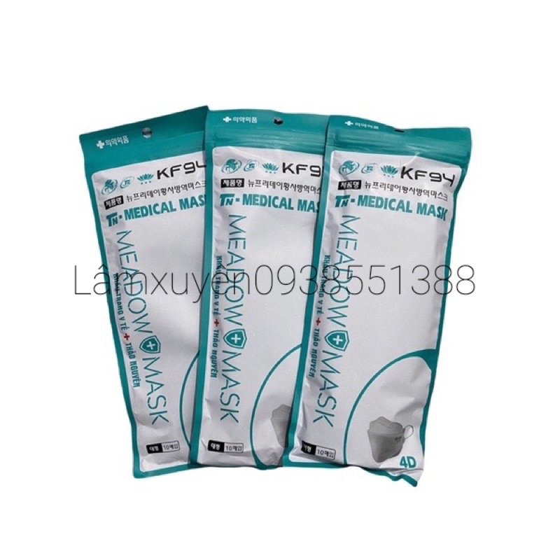 FREESHIP  Khẩu trang kháng khuẩn Tn- MEDICAL MASK 4D, 4 Lớp, kháng khuẩn-Thiết kế đa chiều, Tiêu chuẩn Hàn quốc KF94