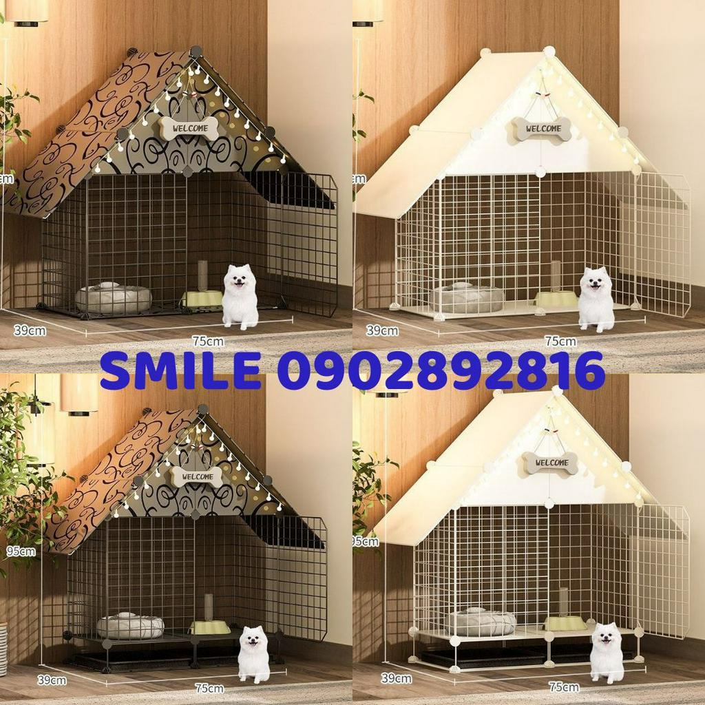 [MẪU MỚI]   COMBO CHUỒNG, LỒNG, NHÀ, Ổ LẮP GHÉP LƯỚI THÉP DÀNH CHO THÚ CƯNG CHÓ MÈO MÀU TRẮNG, ĐEN