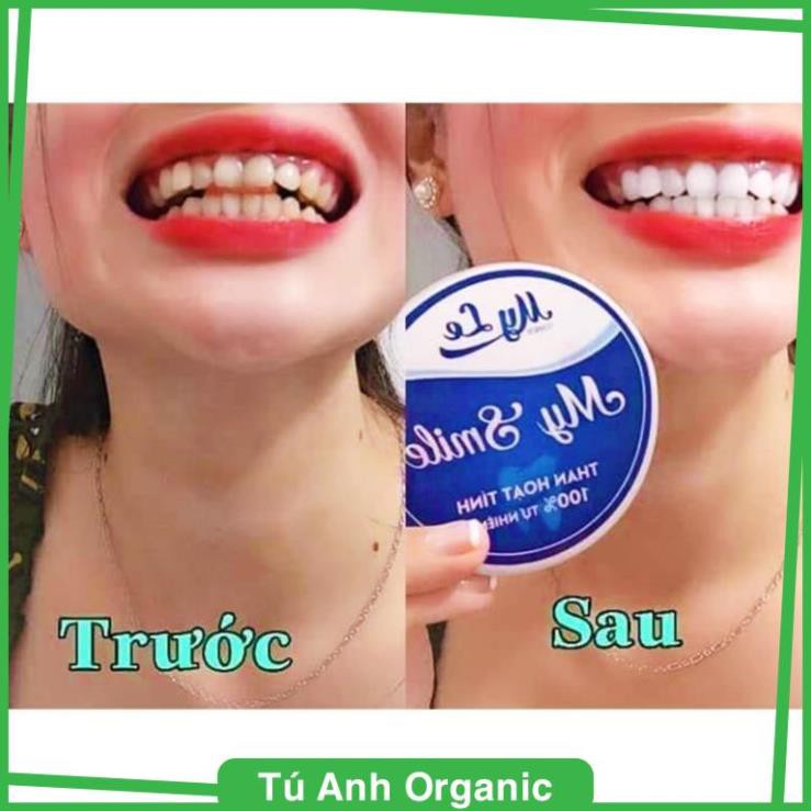 [SP CHÍNH HÃNG] - Trắng răng than hoạt tính My Smile 70gr, bột đánh răng làm trắng răng từ than hoạt tính .