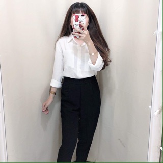 sơ mi trắng nữ freesize