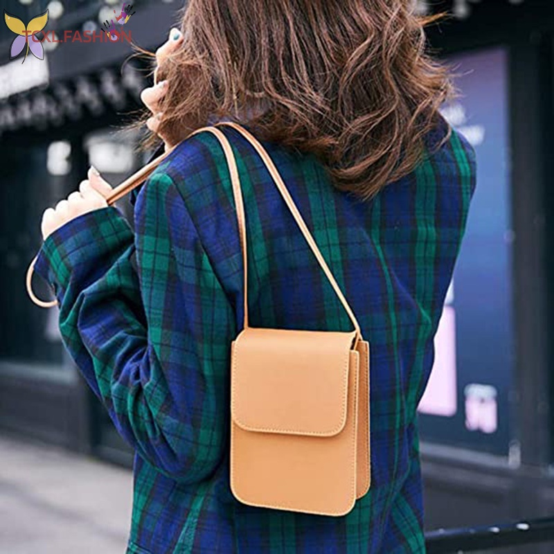 Túi Đeo Chéo Đựng Điện Thoại Hình Vuông Mini Thời Trang Cho Nữ