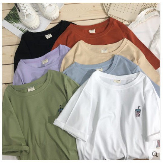 Áo Thun Tay Lỡ FREESIZE in hình Ly Trà Sữa cực xinh M089