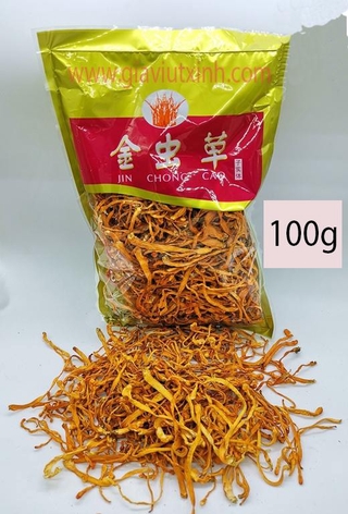 [LOẠI XỊN] BÔNG ĐÔNG TRÙNG HẠ THẢO 100G - TRÙNG THẢO HOA - KIM TRÙNG THẢO - JIN CHONG CAO