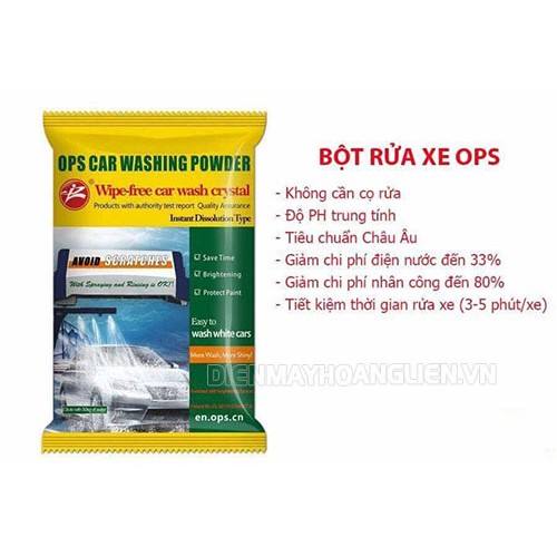 Bột rửa xe không chạm ops, Bột Rửa Xe Ô Tô, xe Tải thần thánh chỉ cần phun mà không cần chà rửa bằng tay thần thánh OPS