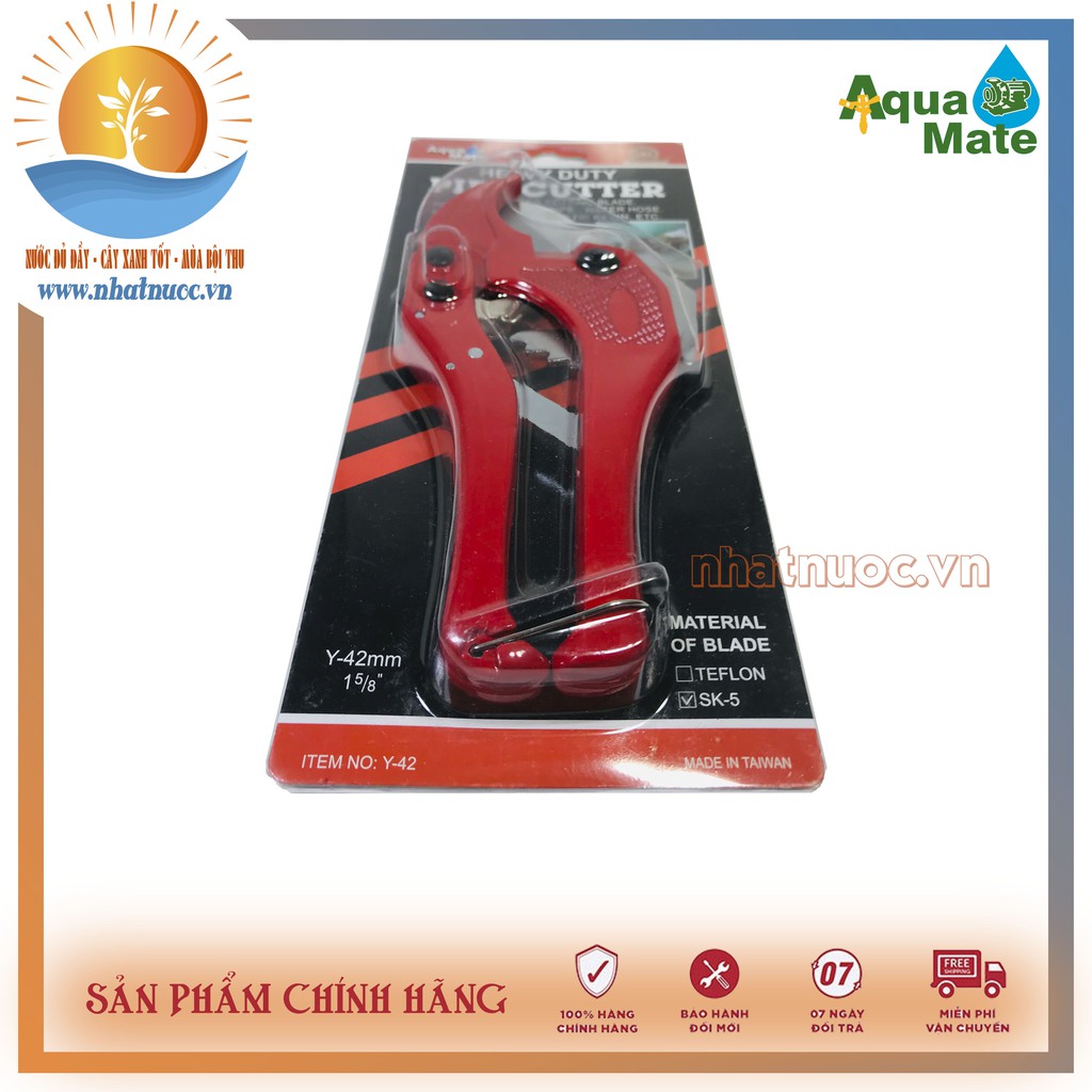 Kéo cắt ống PVC, PU Aquamate Y42 lưới thép, thân nhôm