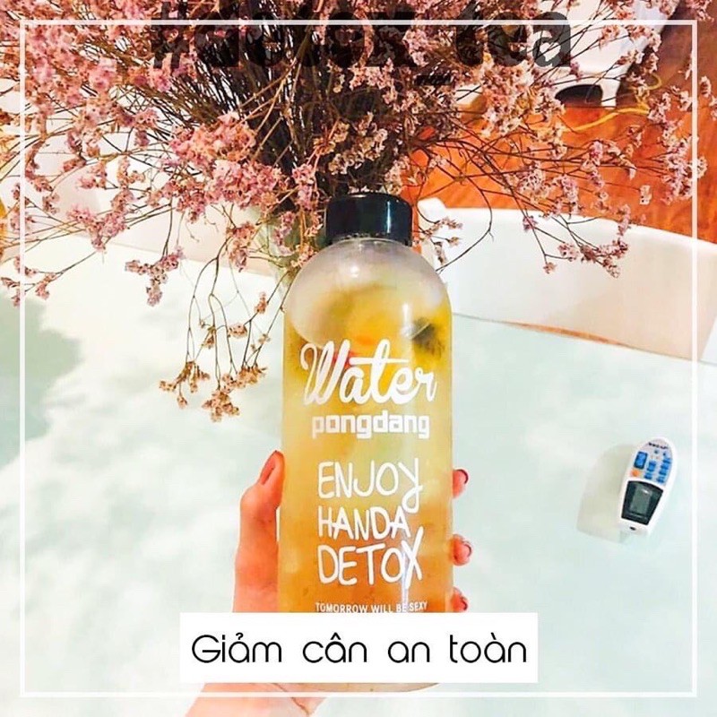 Hộp 30 gói trà Detox hoa quả sấy khô giảm cân, DETOX KOREA Full VIP  (ảnh thật) - Tặng bình Pongdang 1000ml + đường