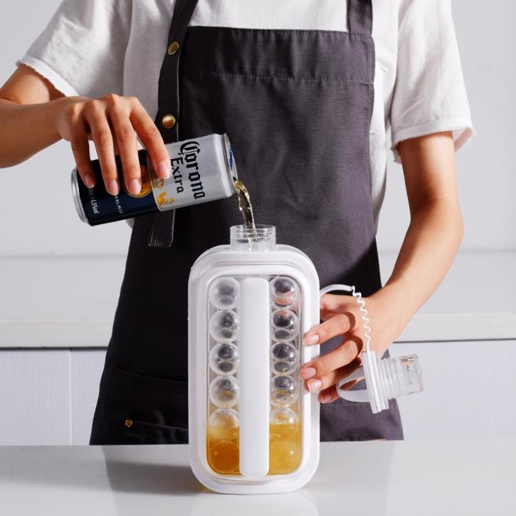 Bình đựng nước kiêm làm đá đa năng 17 viên tròn HOCKEY POT (BLD17) | BigBuy360 - bigbuy360.vn