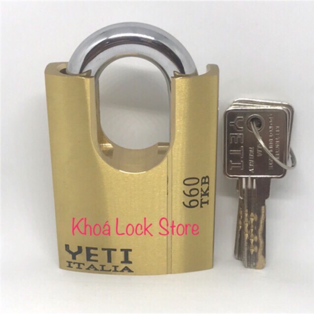 Ổ khoá YETI 6 phân chống cắt chính hãng hàng cao cấp(khoá lại cần chìa khoá)