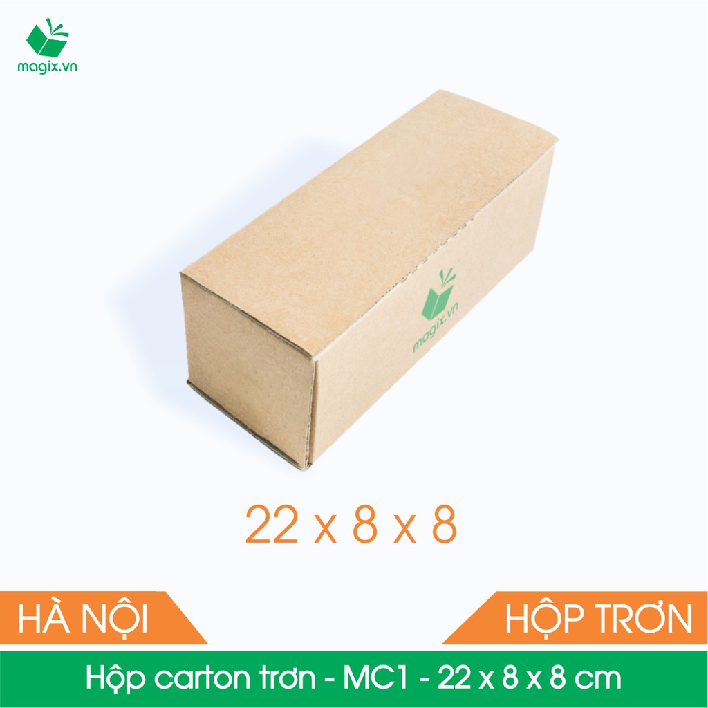 MC1 - 22x8x8 cm - 50 Thùng hộp carton trơn đóng hàng