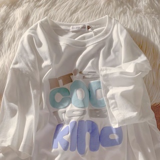 Áo thun tay lỡ unisex nam nữ in chữ " its cool to be kind"