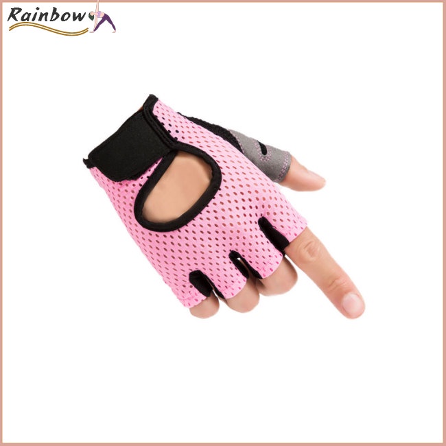 1 Đôi Găng Tay Dệt Kim Nửa Ngón Chống Sốc Chống Trượt Thoáng Khí Dùng Khi Lái Xe Mô Tô