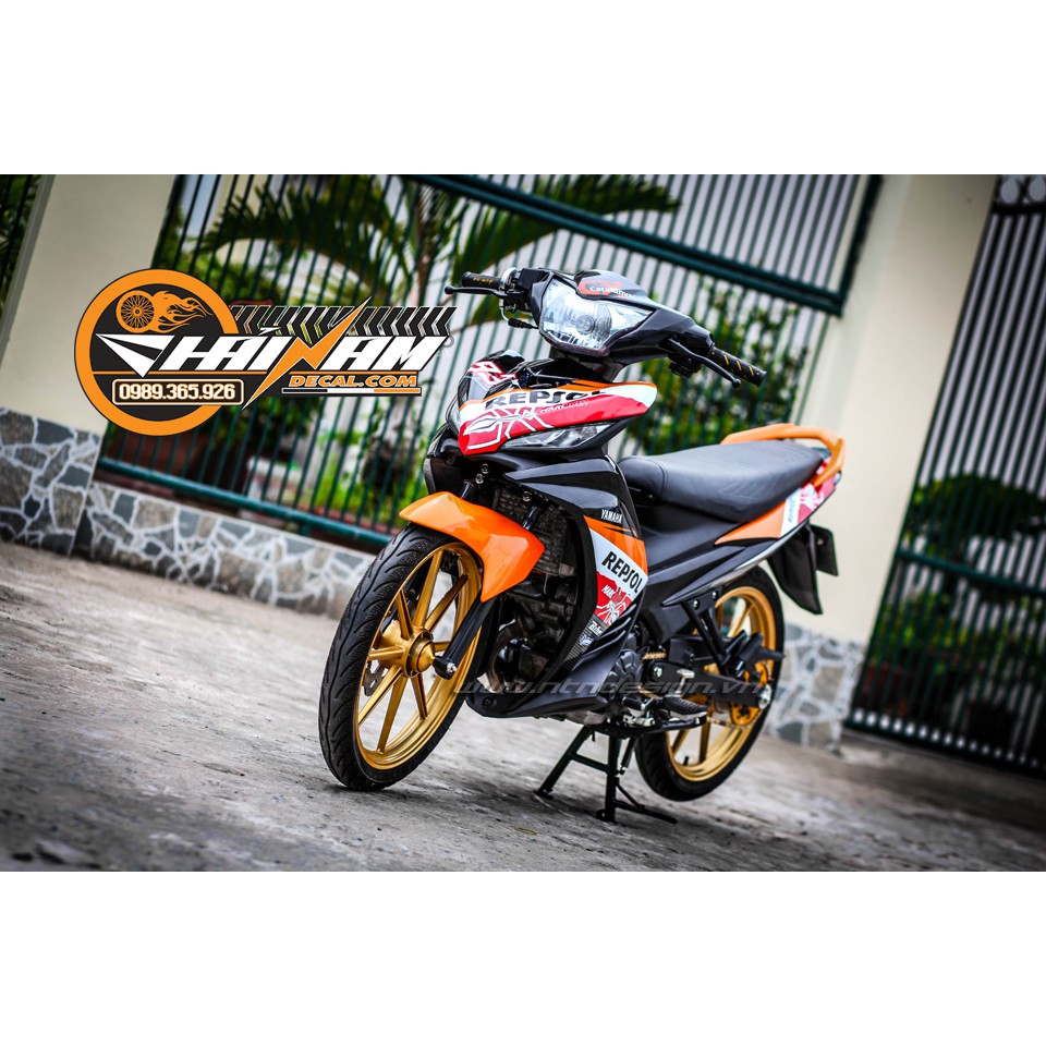 Tem Trùm Exciter 135 Đen cam Repsol