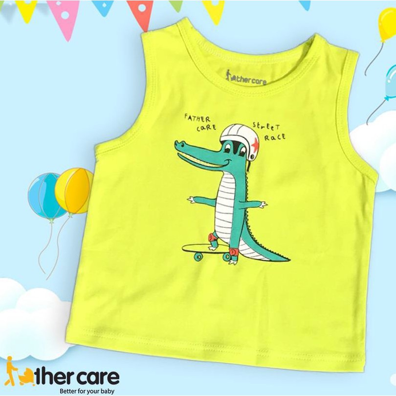 Áo ba lỗ FatherCare bé trai - In hình thời trang FC004