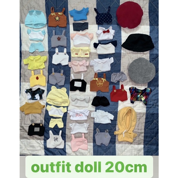 Outfit Doll Quần Áo Mũ Yếm Cho Doll 20cm. Nhắn tin chọn mẫu. Búp bê idol Kpop thú nhồi gấu bông không thuộc tính